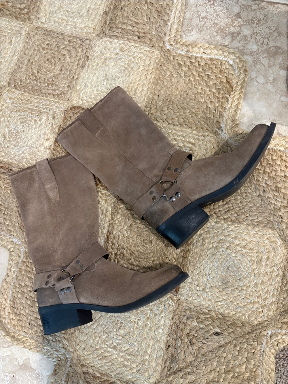 Steve Madden suede moto boots